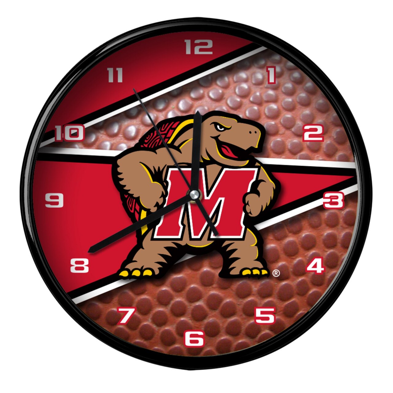The Memory Company 11.5" Red and Brown NCAA Maryland Terrapins Wall Clock